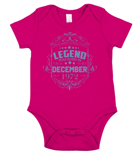 50th Birthday Gifts Born 1972 December Short Sleeve Baby One-Piece