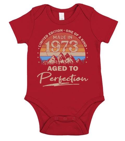 50th birthday vintage 1973 made in 1973 Short Sleeve Baby One-Piece