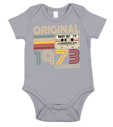 50th birthday vintage 1973 original 1973 Short Sleeve Baby One-Piece