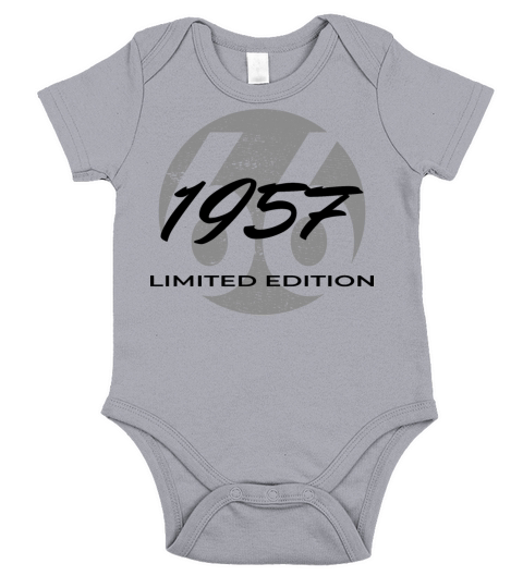 66th birthday men women 66 years 1957 vintage Short Sleeve Baby One-Piece