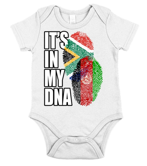 Afghan And South African Mix Heritage DNA Flag Short Sleeve Baby One-Piece