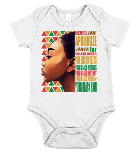 African Women Black Pride Black History Month Short Sleeve Baby One-Piece