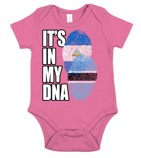 Botswana And Nicaraguan Mix Heritage DNA Flag Short Sleeve Baby One-Piece