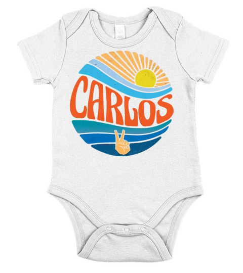 Carlos Shirt Vintage Sunset Carlos Groovy Tie Dye Short Sleeve Baby One-Piece