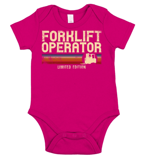 Certified Forklift Truck Operator Short Sleeve Baby One-Piece