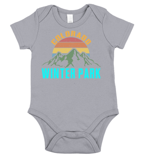 Colorado Winter Park Wildlife Bear Adventure Short Sleeve Baby One-Piece