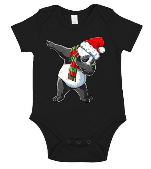 Dabbing Panda Santa Christmas Kids Boys Men Xmas B Short Sleeve Baby One-Piece