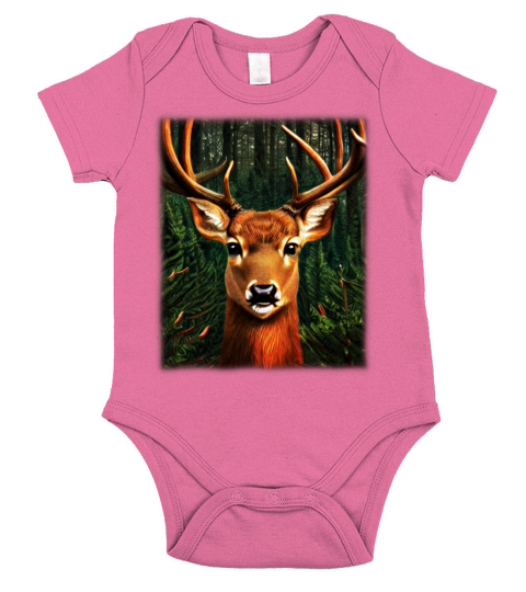 Forest animal deer design Short Sleeve Baby One-Piece
