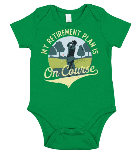 Golf My Retirement Plan Is On Course Vintage Golfe Short Sleeve Baby One-Piece