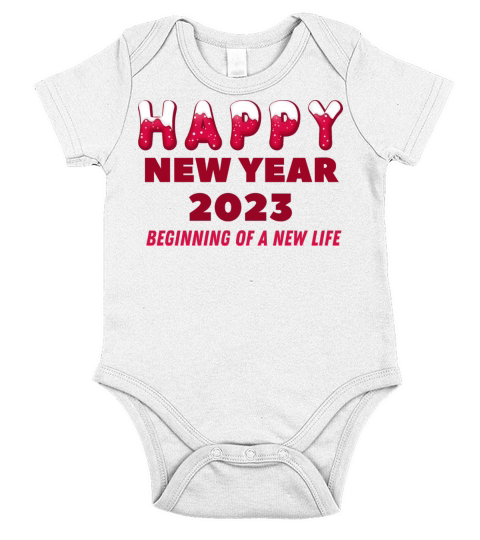 Happy new year Usa 2023 Short Sleeve Baby One-Piece