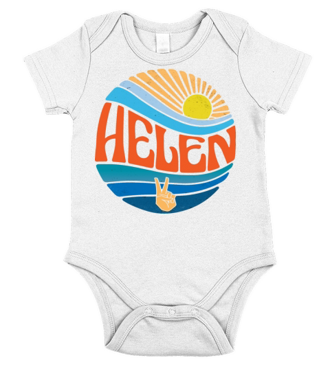 Helen Shirt Vintage Sunset Helen Groovy Tie Dye Short Sleeve Baby One-Piece