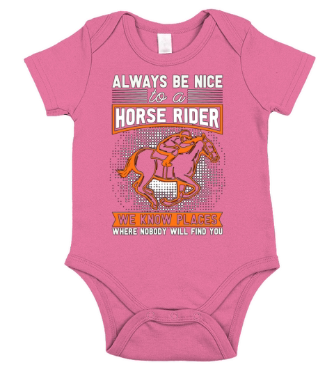 Horse Racing Always Be Nice To Equines Horse Racer Short Sleeve Baby One-Piece