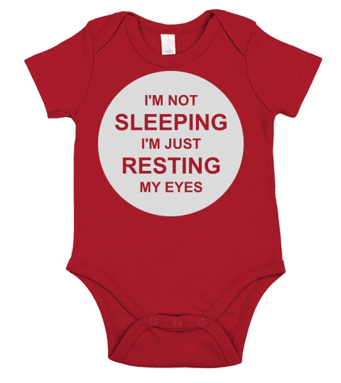 im not sleeping quote Short Sleeve Baby One-Piece
