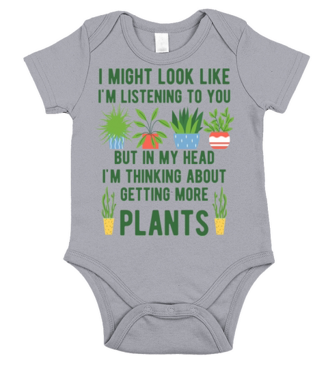 In My Head Im Thinking About Getting More Plants Short Sleeve Baby One-Piece