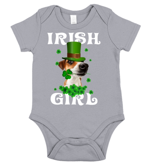 Jack Russell Terrier patricks day gift for her Short Sleeve Baby One-Piece
