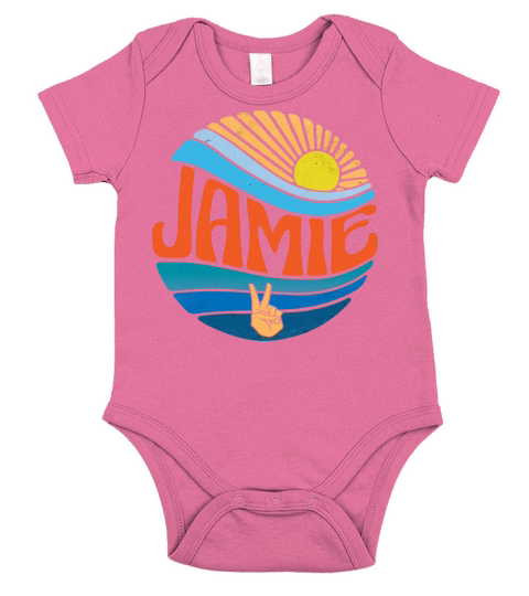 Jamie Shirt Vintage Sunset Jamie Groovy Tie Dye Short Sleeve Baby One-Piece