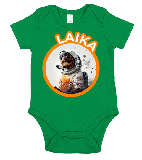 Laika Dog Space product Vintage CCCP Soviet Russia Short Sleeve Baby One-Piece