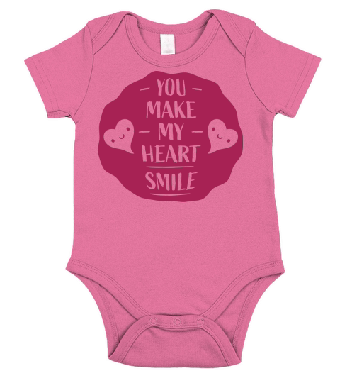 make my heart smile Short Sleeve Baby One-Piece