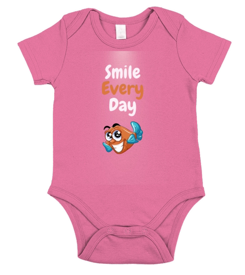 Minimalist Smile Everyday T-Shirt Short Sleeve Baby One-Piece