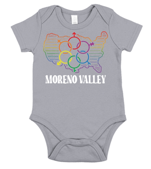 Moreno Valley Pride Month Pride Flag LGBT Communit Short Sleeve Baby One-Piece