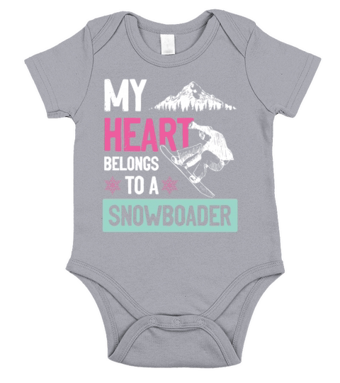 my heart belongs to a snowboarder Short Sleeve Baby One-Piece