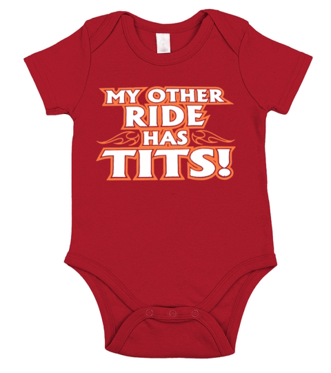 My Other Ride Has Tits Biker Motorcycle T Shirts Short Sleeve Baby One-Piece