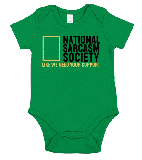 National Sarcasm Society vintage Short Sleeve Baby One-Piece