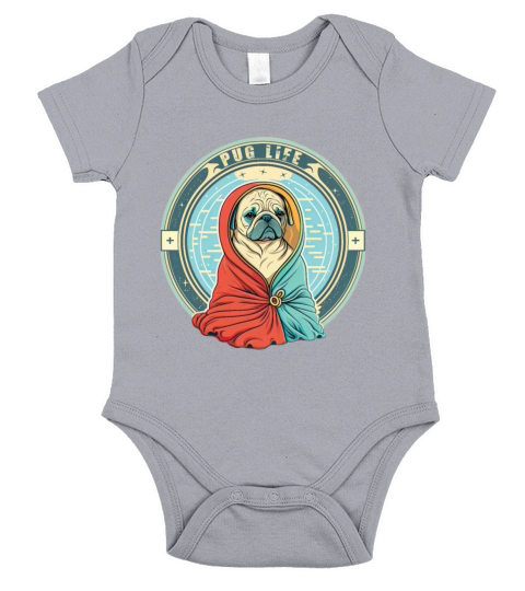 Original Pug Life vintage Short Sleeve Baby One-Piece
