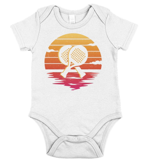 Padel Graphic Vintage Platform Tennis Paddleball Short Sleeve Baby One-Piece