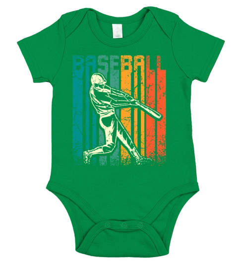 Retro vintage baseball player Short Sleeve Baby One-Piece