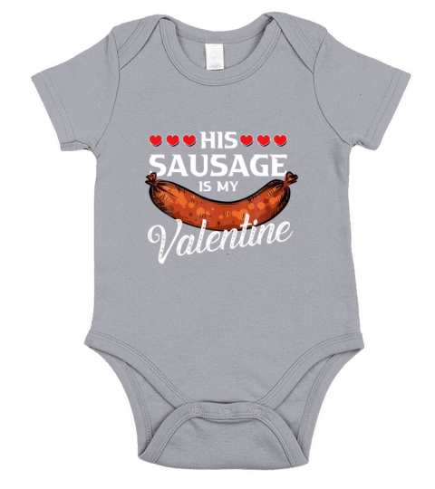 Sausage Valentines Day Gift For Her Naughty Adult Short Sleeve Baby One-Piece