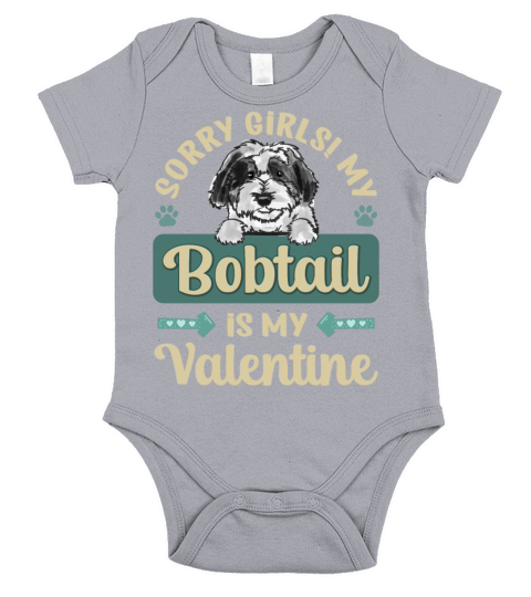 Sorry Girls My Bobtail Is My Valentine Short Sleeve Baby One-Piece