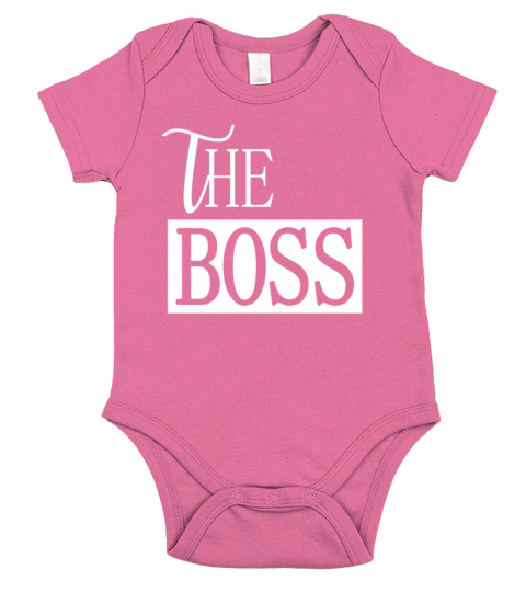 The Boss Couple Design Short Sleeve Baby One-Piece