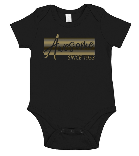 Vintage 1953 Birthday Awesome 70 Years Grandpa Short Sleeve Baby One-Piece