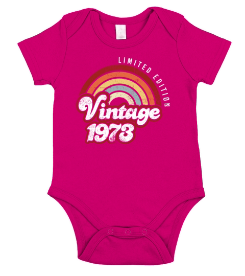 Vintage 1973 48Years Old 48th Birthday Limited Short Sleeve Baby One-Piece