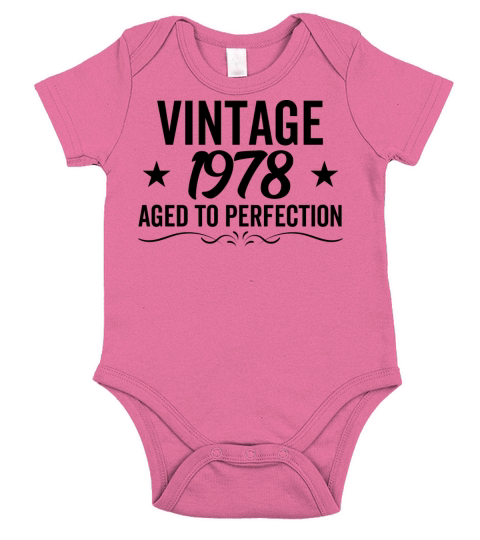 Vintage 1978 Aged To Perfection Short Sleeve Baby One-Piece