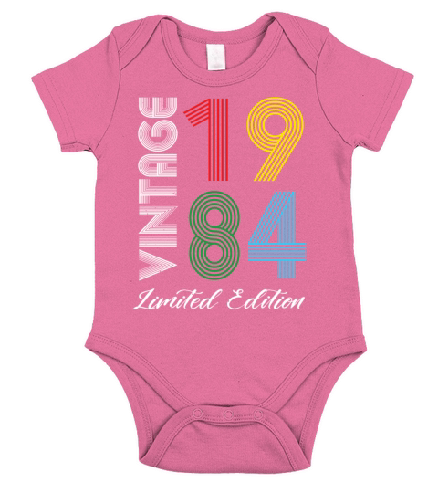 Vintage 1984 Vintage Birthday Retro Vintage Short Sleeve Baby One-Piece