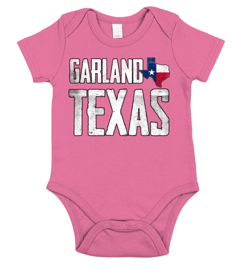 Vintage Garland Texas Flag Short Sleeve Baby One-Piece