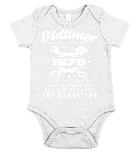 Vintage Special Edition Model 1970 Birthday Short Sleeve Baby One-Piece