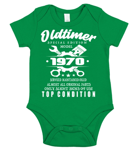 Vintage Special Edition Model 1970 Birthday Short Sleeve Baby One-Piece