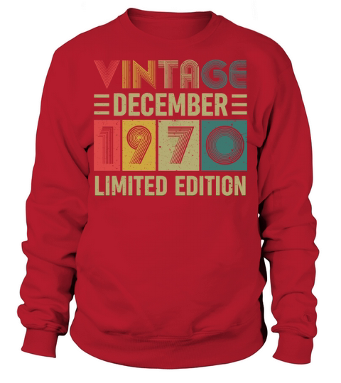 50 Years Old Gifts Vintage December 1970 50Th Birt Sweatshirt Unisex