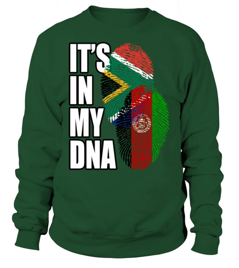 Afghan And South African Mix Heritage DNA Flag Sweatshirt Unisex