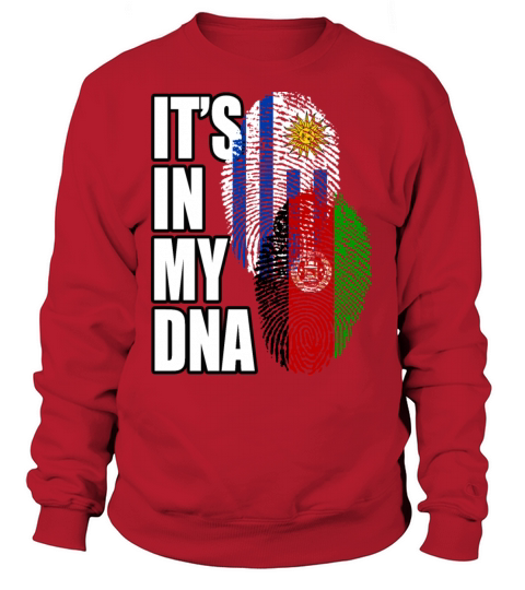 Afghan And Uruguayan Mix Heritage DNA Flag Sweatshirt Unisex