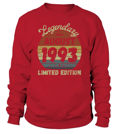 August 1993 - Vintage Birthday Present Sweatshirt Unisex