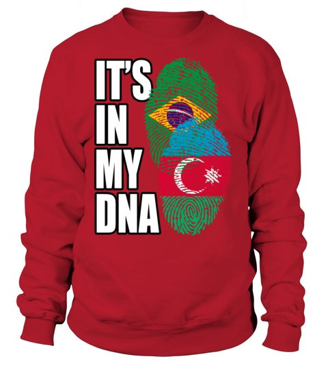 Azerbaijani And Brazilian Mix Heritage DNA Flag Sweatshirt Unisex