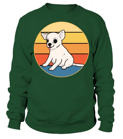 Cute Chihuahua Dog Breed Vintage Retro Sunset Sweatshirt Unisex