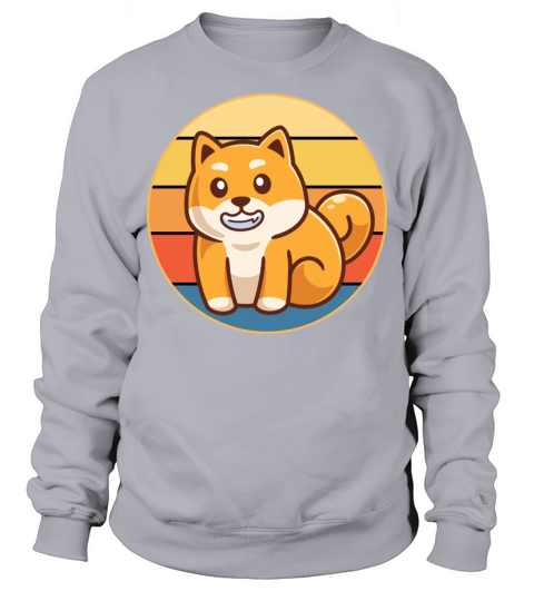 Cute Shiba Inu Dog Breed Vintage Retro Sunset Sweatshirt Unisex