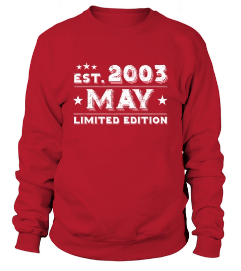 Est May 2003 - Birthday Present - Vintage Sweatshirt Unisex
