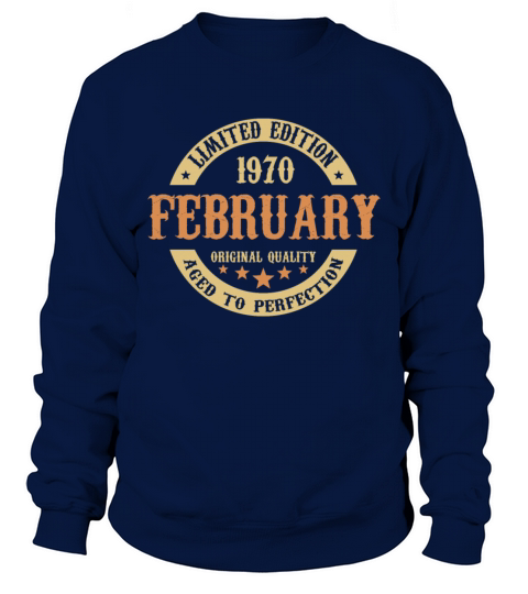 February 1970 Vintage Birthday Present Sweatshirt Unisex