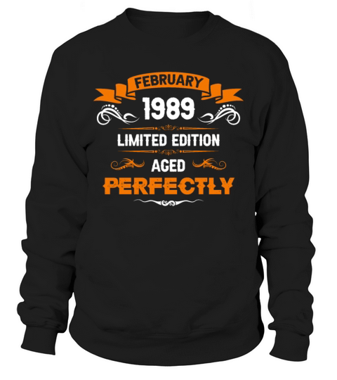 February 1989 Vintage Birthday Present Sweatshirt Unisex